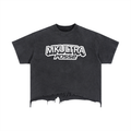 Vintage Wash Boxy Distressed Hem T-Shirt